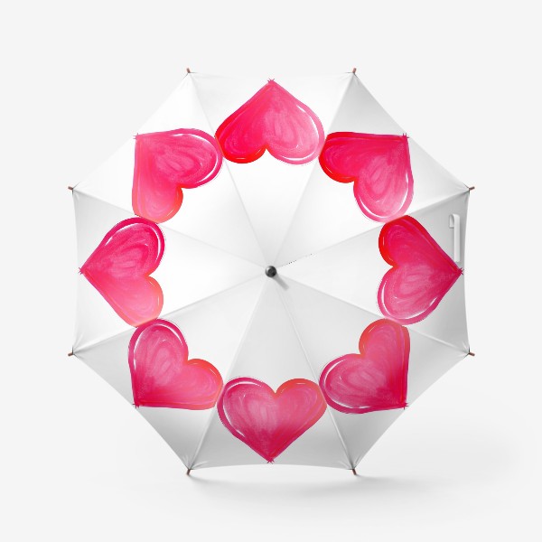 Зонт «Сердце, акварель»