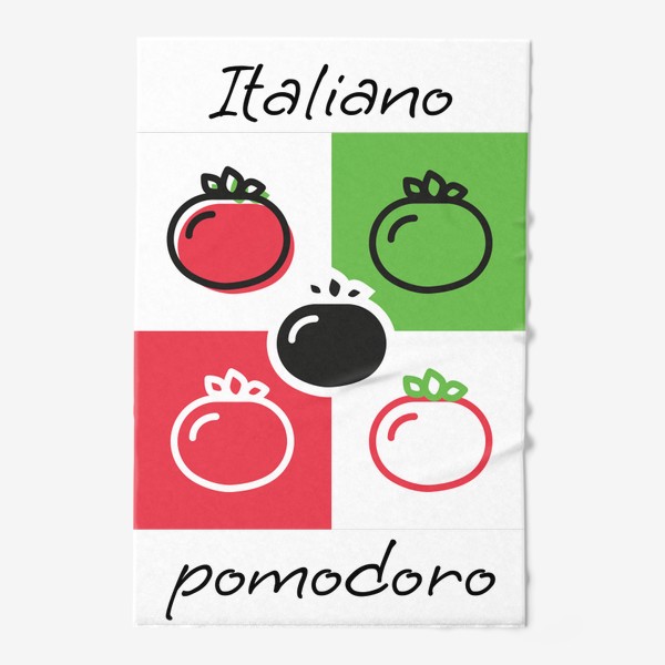 Полотенце &laquo;Любовь к Италии, итальянский помидор, пицца, Italiano pomodoro&raquo;