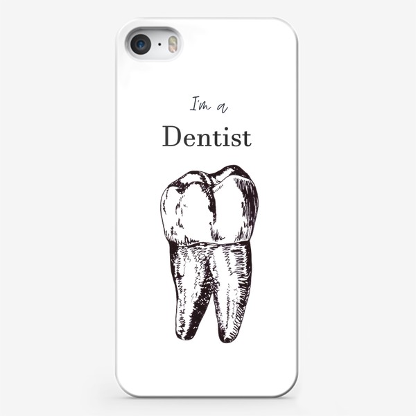 Чехол iPhone «зуб с надписью "стоматолог"»