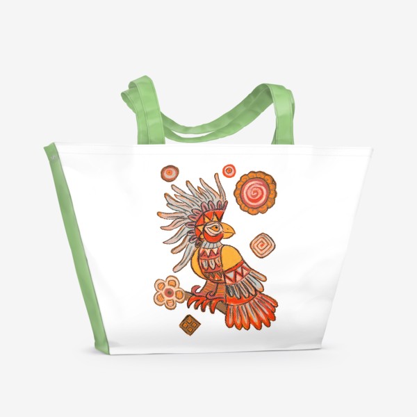 Пляжная сумка &laquo;Вождь попугаев. Коллекция Племя тропических птиц&raquo;