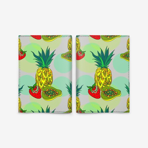 Обложка для паспорта «Тропические фрукты»