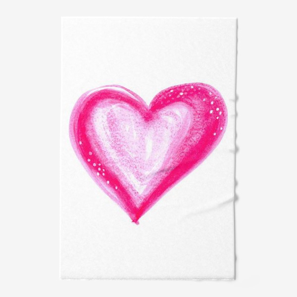 Полотенце «Сердце, акварель»