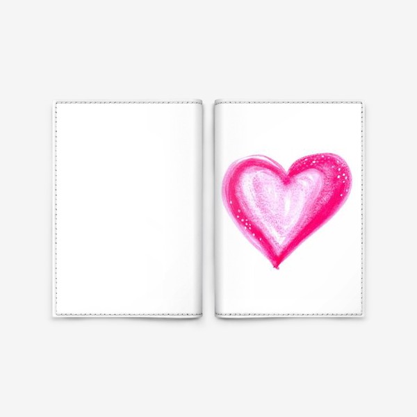 Обложка для паспорта «Сердце, акварель»