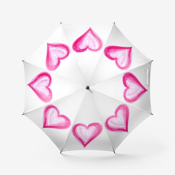 Зонт «Сердце, акварель»