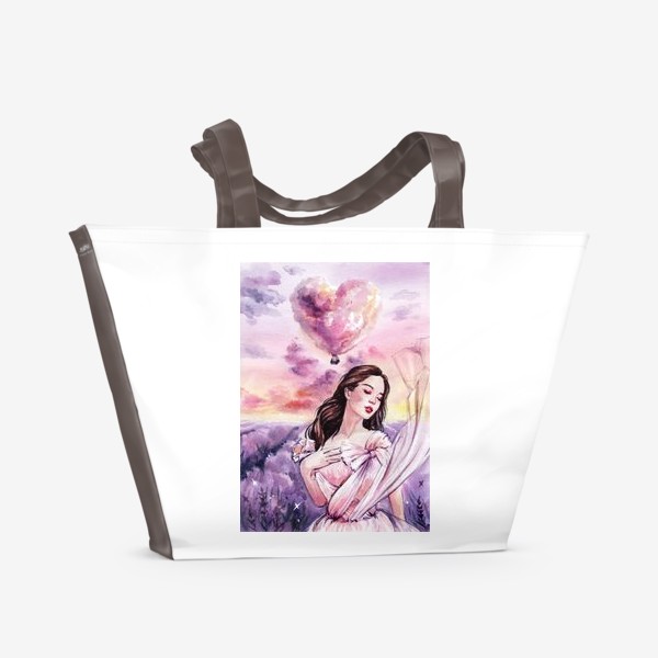 Пляжная сумка «лавандовая любовь»