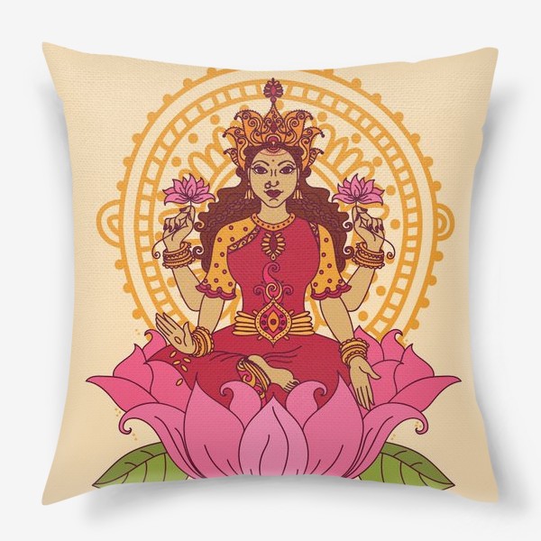 Подушка «Богиня Лакшми сидящая»
