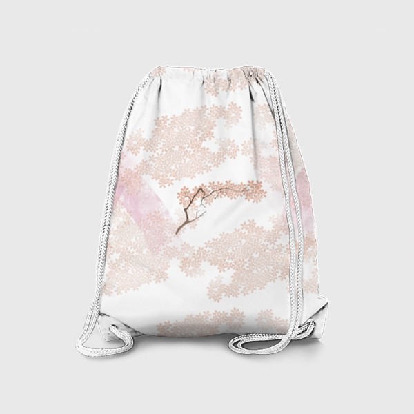 Рюкзак «Паттерн сакура. Розовые цветы.»