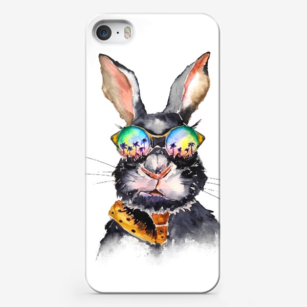 Чехол iPhone «кролик год кролика черный водяной заяц заяц»