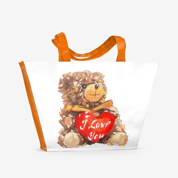 Пляжная сумка «Влюбленный Мишка»