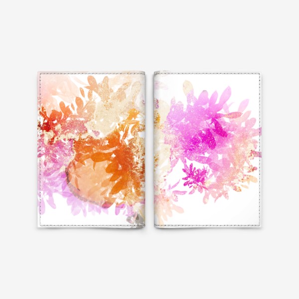 Обложка для паспорта «Абстрактные цветы»