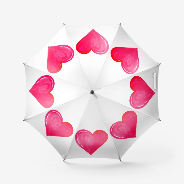 Зонт «Сердце, акварель, вектор»