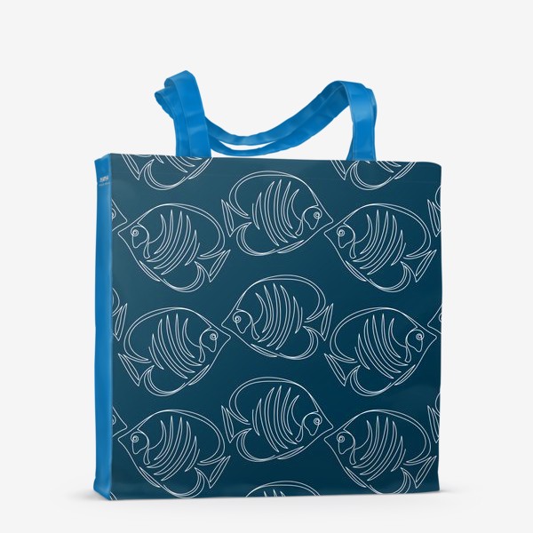 Сумка-шоппер «Рыбки на синем»