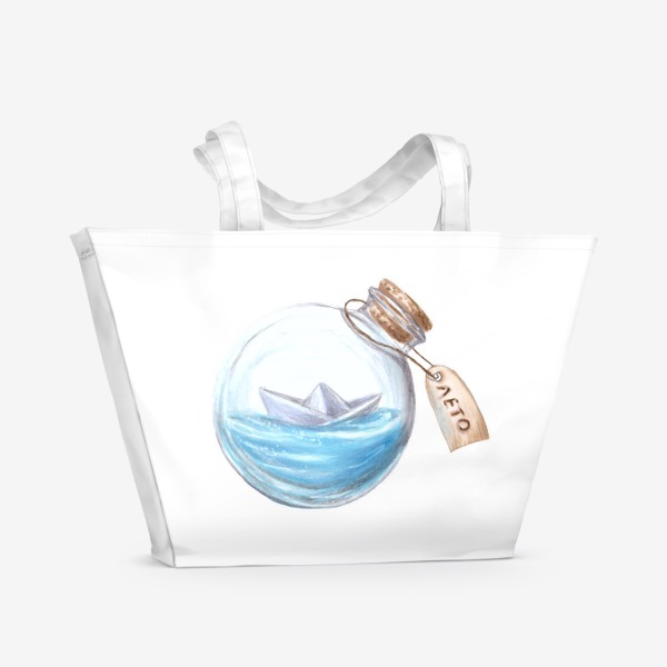 Пляжная сумка «Лето в бутылке - море»