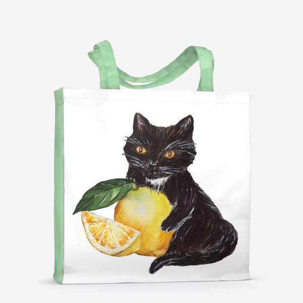 Сумка-шоппер «Кот  и лимон»