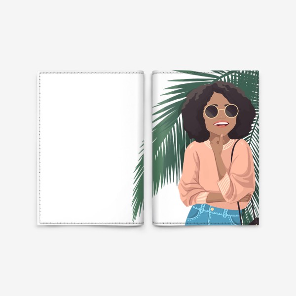 Обложка для паспорта «Летнее настроение. Девушка на отдыхе»