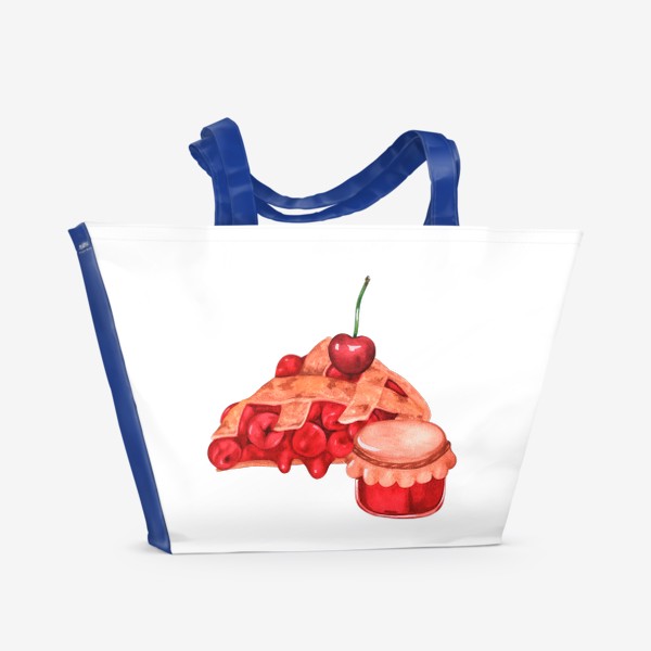 Пляжная сумка «Кусочек сладкого вишнёвого пирога с вареньем.»