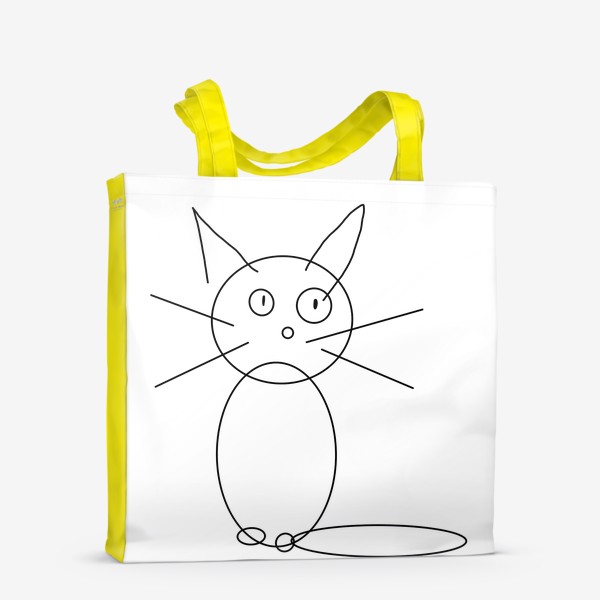 Сумка-шоппер &laquo;Смешной кот, котик, милый кот, детское&raquo;