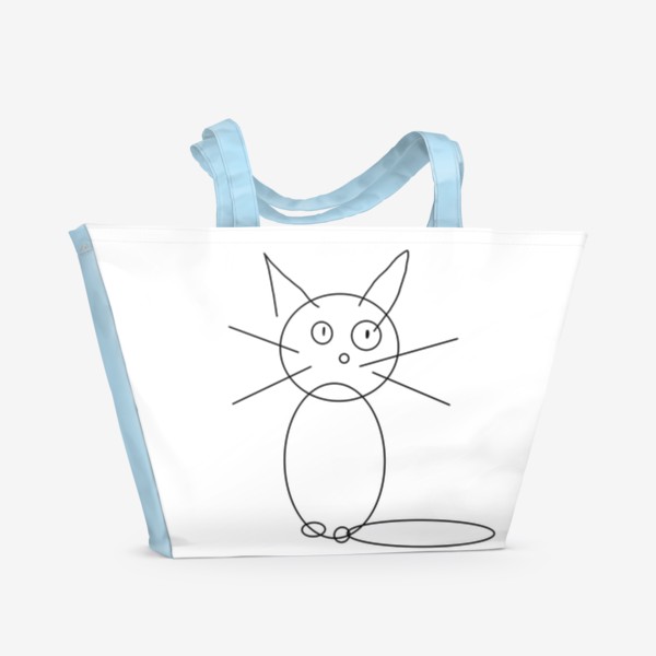 Пляжная сумка «Смешной кот, котик, милый кот, детское»
