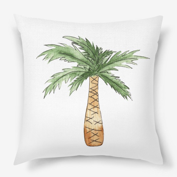 Подушка «пальма скетч»