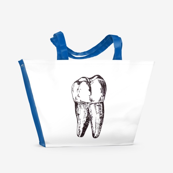 Пляжная сумка «Зуб рисунок»