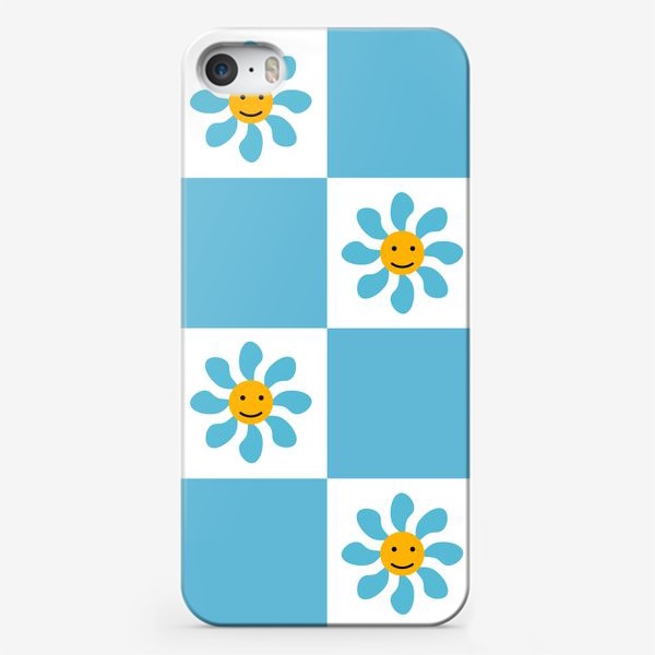 Чехол iPhone «Голубые ромашки»