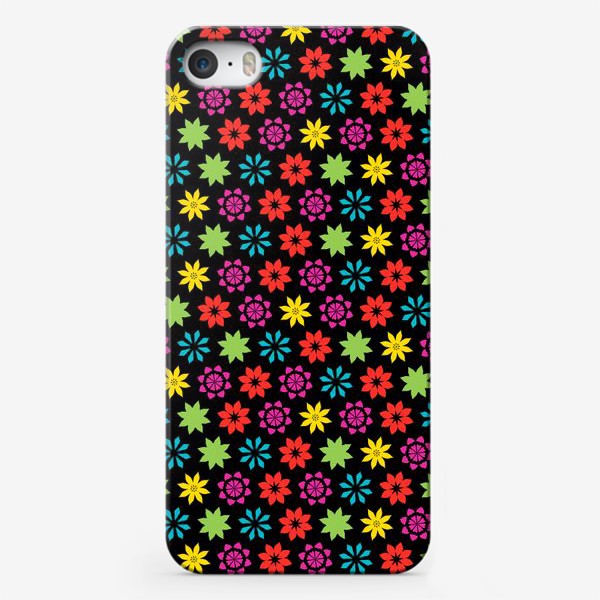 Чехол iPhone «Яркие геометричные цветы»