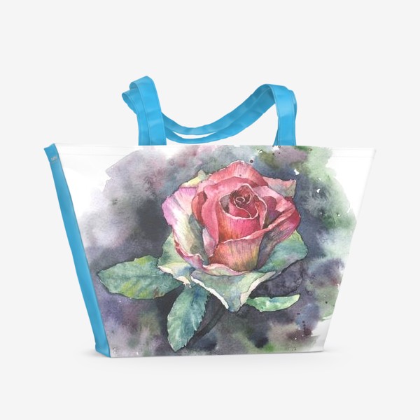 Пляжная сумка «Акварельная роза»