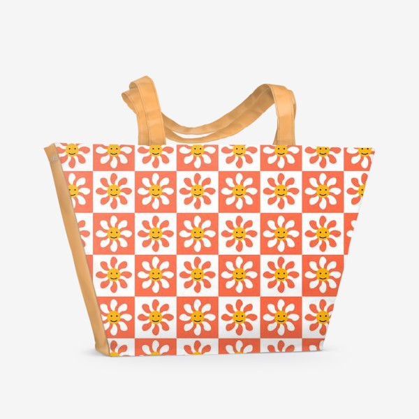 Пляжная сумка «Веселые ромашки»