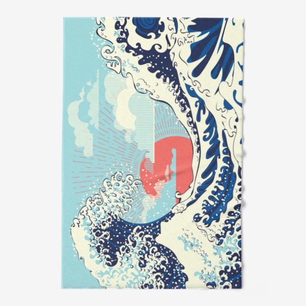 Полотенце «Морской пейзаж с большими волнами»