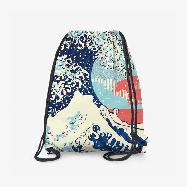 Рюкзак «Морской пейзаж с большими волнами»