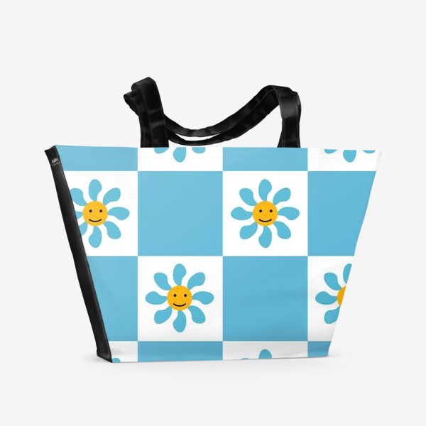 Пляжная сумка «Голубые ромашки»