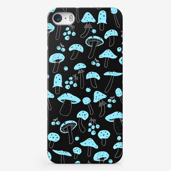 Чехол iPhone «мухоморы, голубые грибы»