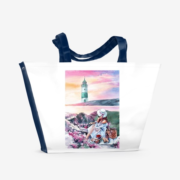 Пляжная сумка «пикник на закате»