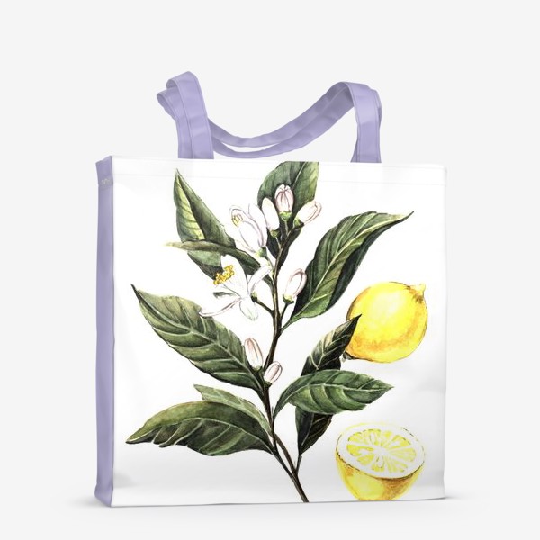 Сумка-шоппер «Лимон. Ботаническая иллюстрация»