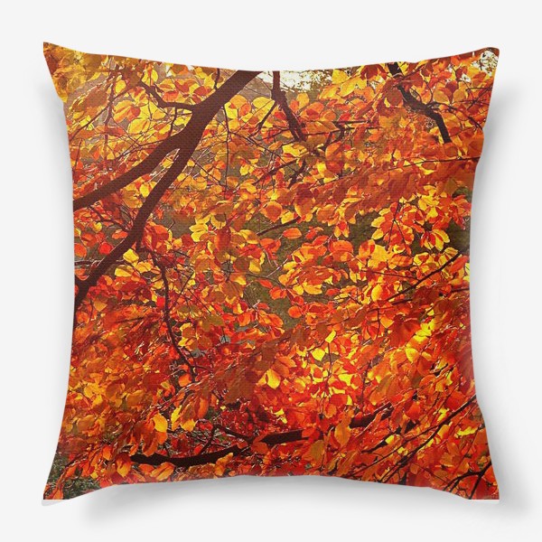 Подушка «Волшебство осени, осенние листья на ветвях »