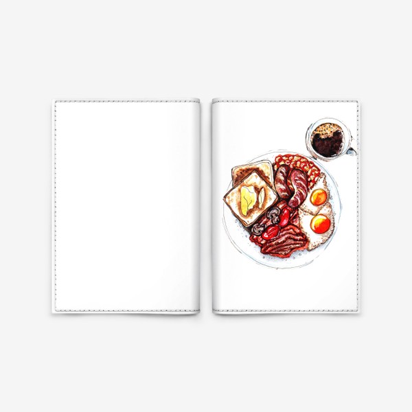 Обложка для паспорта «завтрак»