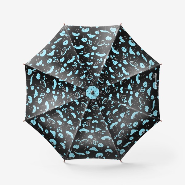 Зонт &laquo;мухоморы, голубые грибы&raquo;