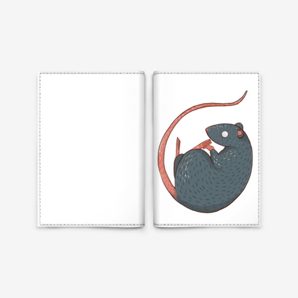 Обложка для паспорта &laquo;Сонный крыс &raquo;