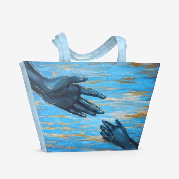 Пляжная сумка «руки людей, руки взрослого и ребенка»