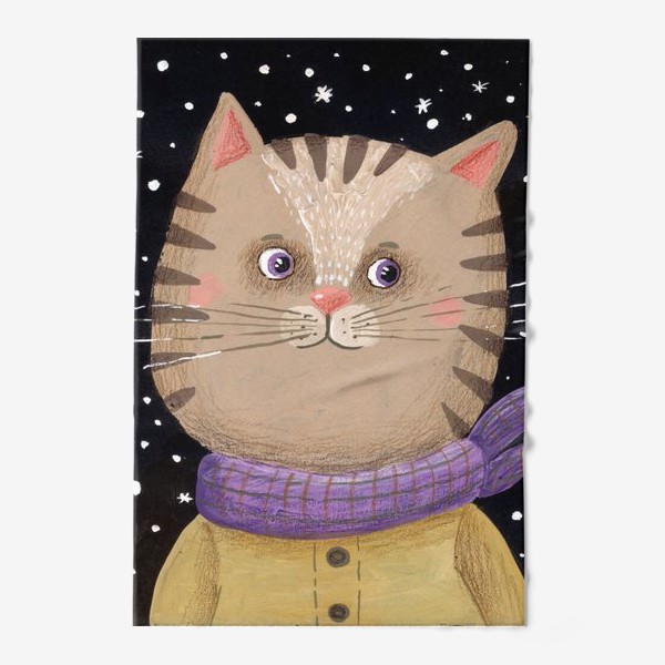 Полотенце «Кот в шарфе»