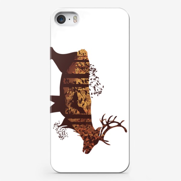 Чехол iPhone «Олень и осенний лес»