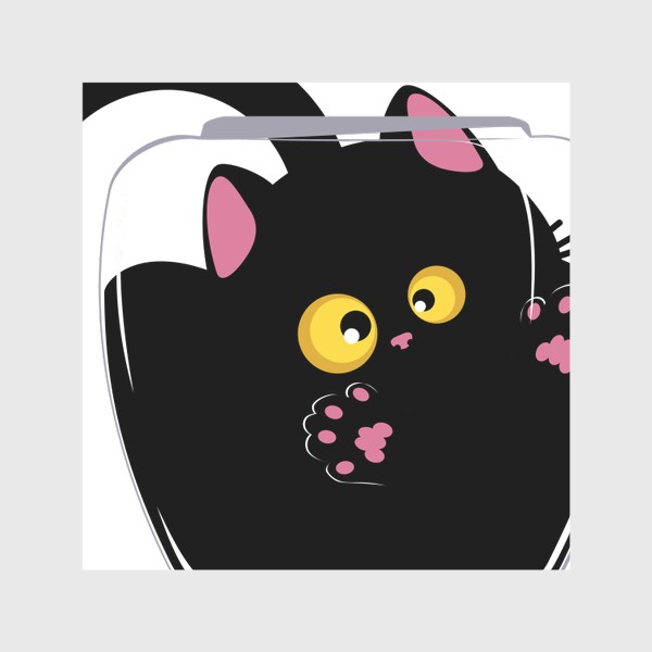 Скатерть «Черный кот застрял в стеклянной банке»