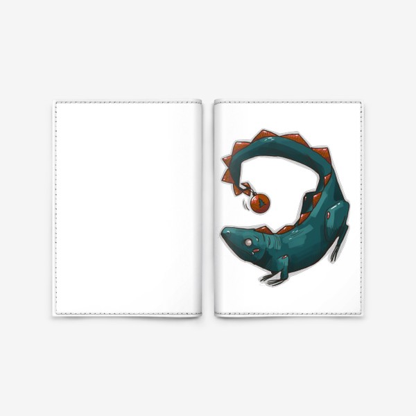 Обложка для паспорта «Новогодняя ящерка»