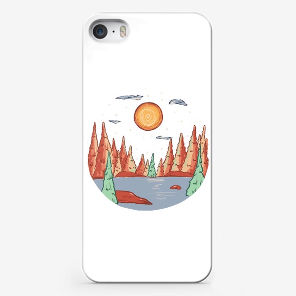 Чехол iPhone «День у озера»