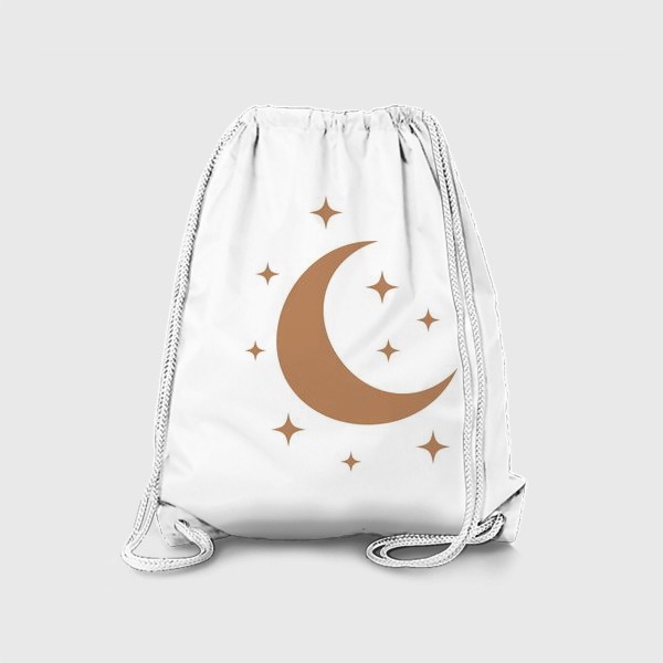 Рюкзак «Луна и звезды, минимализм, мистическое бохо»