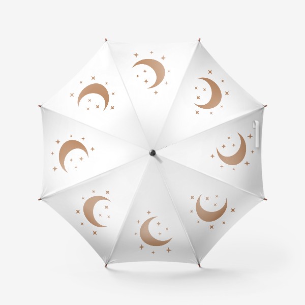 Зонт «Луна и звезды, минимализм, мистическое бохо»