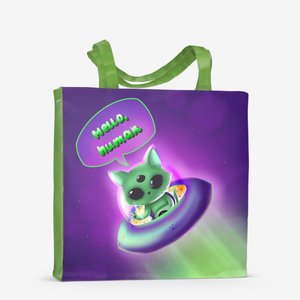 Сумка-шоппер «Инопланетный котик»