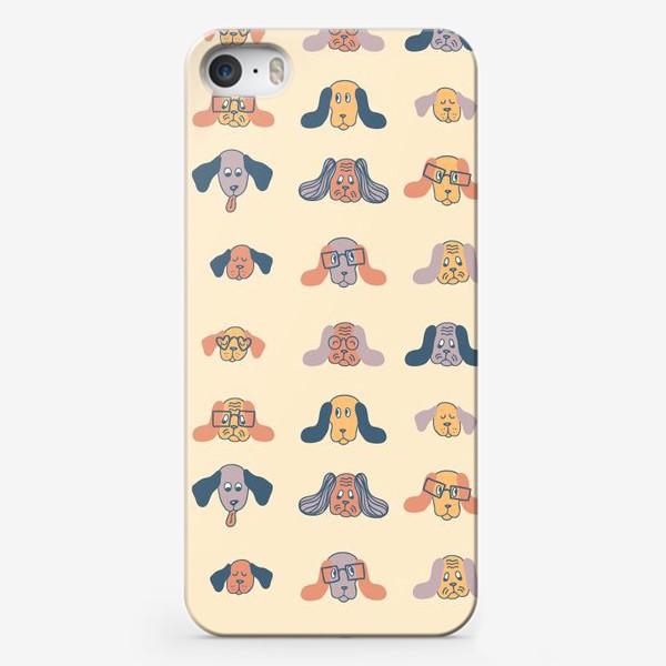 Чехол iPhone «Гончие и бассеты, бежевый»