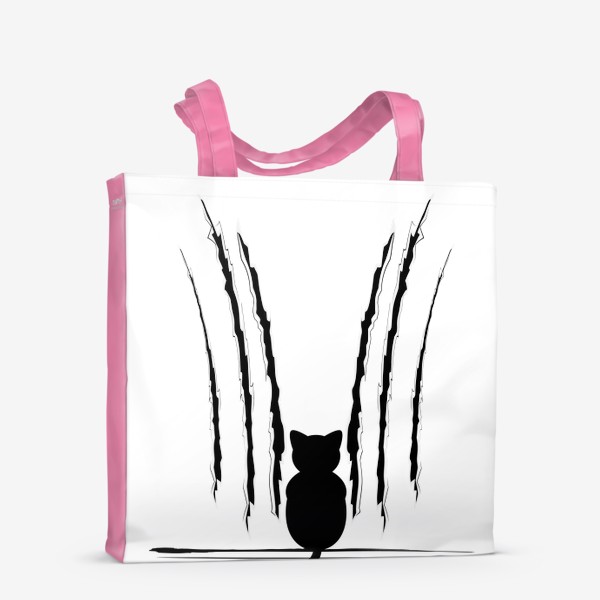Сумка-шоппер «Черный кот и царапины»