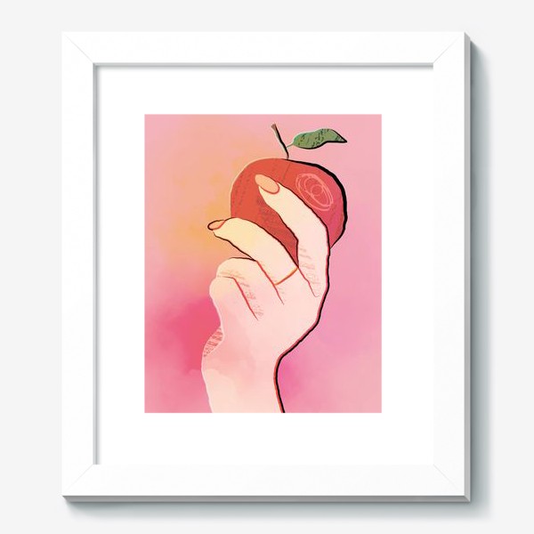 Картина «яблоко в руке»